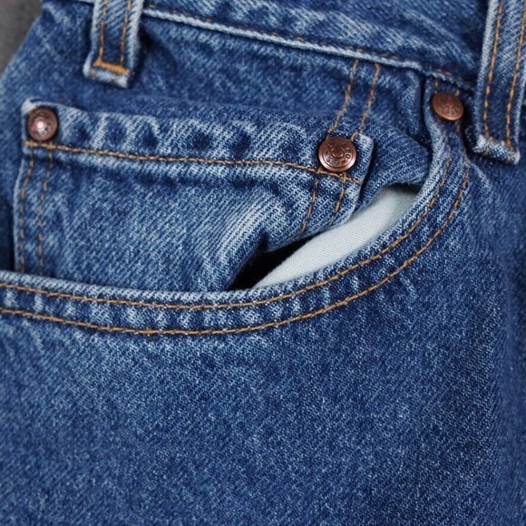 VTG Levis 540 Jeans Men 40x30 Blue (37x30) Orange Tab Black Bat Wing Y2K Biker - Picture 12 of 13